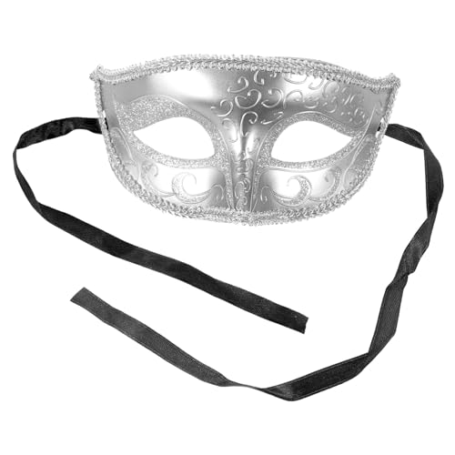 OATIPHO 2er Set Cosplay Augenmaske Für Kostümparty Dekorative Maske Für Paare Metallisch Verzierte Masken Für Festivals Und Halloween Events Silberfarben Ideal Für Damen Und Herren von OATIPHO