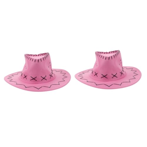 OATIPHO 2st Western-cowboy-hut Fischermütze Sonnenhut Mütze Fischerhut Cowgirl-hut Fischerhüte Für Männer Babymütze Strohhut Kleinkind Mütze Kindermütze Westernhut Polyester Rosa von OATIPHO