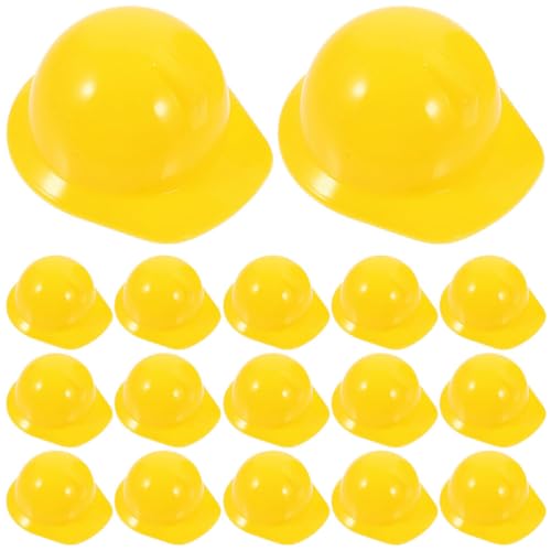 OATIPHO 30st Mini-bauhut Mini-bauhelm Miniatur-bauhut Arbeiterhutpuppe Party-bauhüte Mini-sicherheitshut Aus Kunststoff Gelber Helm Hut Zur Puppenherstellung Haustier Plastik Kuchen Kind von OATIPHO