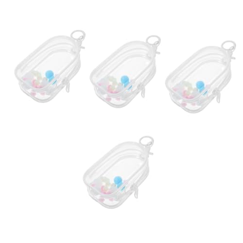 OATIPHO 4 Sets Show Tasche Puppen Tragetasche Transparente Puppen Handtasche Mini Action Figuren Beutel Tragbarer Kleiner Puppenbeutel Puppenzubehör von OATIPHO