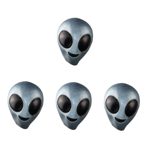 OATIPHO 4 Stück Halloween Alien Halloween Kopf Requisiten Halloween Gesicht Alien Kopf Party Karneval Cosplay Halloween Gesicht Kopf Alien Gesicht Fancy von OATIPHO