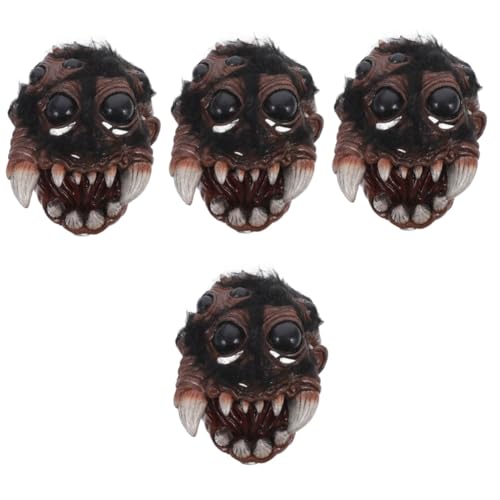 OATIPHO 4 Stück Spinnenmaske Halloween-Maske Halloween-Accessoires realistische maske Tiermaske Gesichtsbedeckung Halloweenkostüm Partymasken für Erwachsene Maskerade Halloween-Party-Maske von OATIPHO