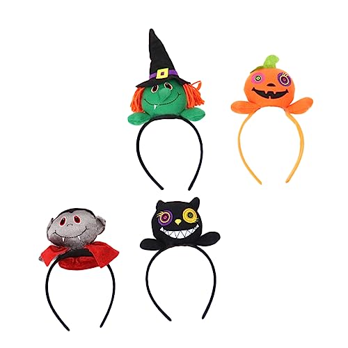 OATIPHO 4 Stück Stirnband Halloween-stirnbänder Für Halloween-ohren Für Frauen Katzenmasken Halloween-party Bevorzugt Erwachsene Halloween Haarband Kürbis Haarband Plastik von OATIPHO