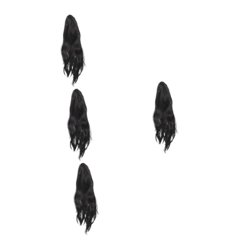 OATIPHO 4 Stück schwarz-weiße Vergänglichkeitsperücke Halloween-Cosplay-Zubehör Spukhaus Halloween perücke perücken für Halloween Scary Wig Halloween-Kostüm-Perücke Geisterperücke pp Black von OATIPHO