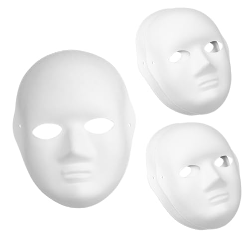 OATIPHO 5 Stk Zellstoff-maske Kostüm Partymaske Maskenherstellungsset Für Kinder Halloween-maske Weiße Maskerademaske Maske Aus Pappmaché Weiße Leere Maske Therische Maske Puppenmaske Harz von OATIPHO