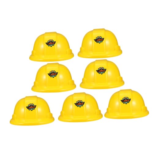 OATIPHO 7St Simulations helm Frosch Hut Kindermütze Partyhüte für Erwachsene -Geburtstagsmütze Zylinder kinderkostüme costume Baumützen für Bauarbeiter-Hüte Plastik Yellow von OATIPHO