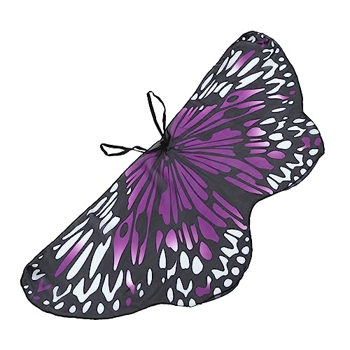 OATIPHO Badetuch halloween mitgebsel wampir halloween badehandtücher butterfly wings badeschlappen Flügel Umhang Schmetterling Strand Festival-Party-Kostüm Partyzubehör Polyester Violett von OATIPHO