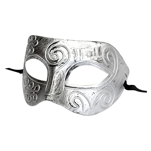 OATIPHO Coole Griechische Römische Gesichtsmaske Für Erwachsene Silberne Maske Für Kostümball Maskenball Halloween Und Karneval Ideal Für Männer Und Kostümpartys von OATIPHO