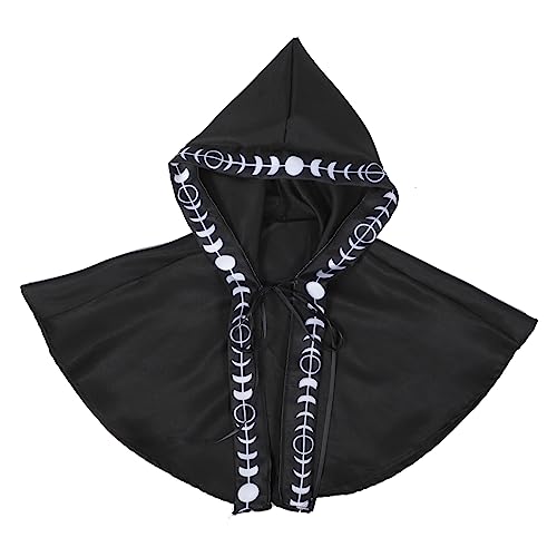 OATIPHO Cosplay Cape Kapuze Halloween umhang Halloween Costume Halloween Kostuem schwarzes Cape roter Umhang Cosplay-Männer Mantel mittelalterliche Haubenhaube Halloween-Motorhaube Stoff von OATIPHO