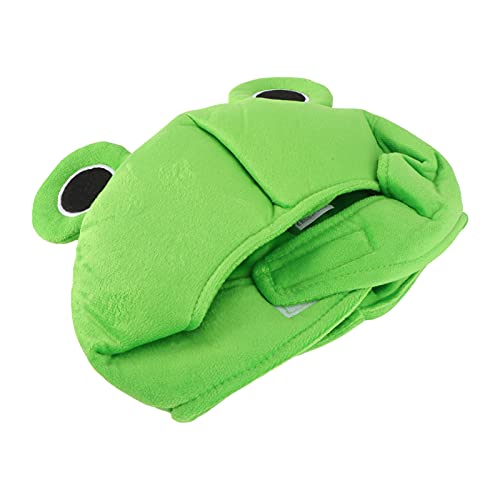 OATIPHO Frosch-Kopfbedeckung Froschhut Mit Großen Augen Cartoon-Plüschhut Anziehmütze Für Damen Und Herren Schal Ohren Volle Kopfbedeckung Cosplay Kostüm -Requisiten (Grün) von OATIPHO