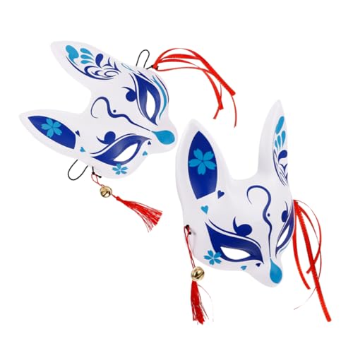 OATIPHO Fuchs Dämonen Weiße Halloween Masken Japanische Katze Cosplay Fuchs Masken Japanische Kimono Kostüm Performance Fuchs Für von OATIPHO