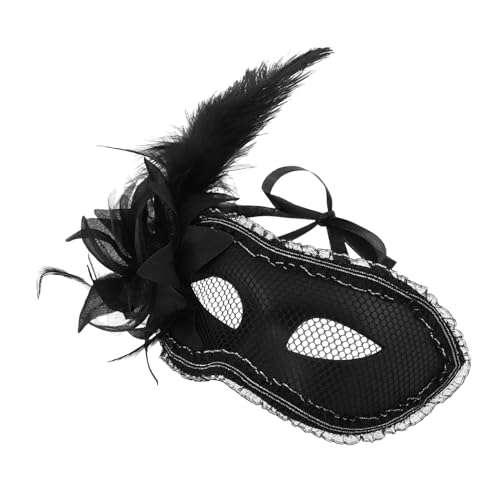 OATIPHO Gefiederte Maskerade Maske Venezianische Maske Spitzen Augenmaske Halloween Cosplay Party Gesichtsmaske Für Frauen Maskerade Party Abschlussball Kostüme von OATIPHO