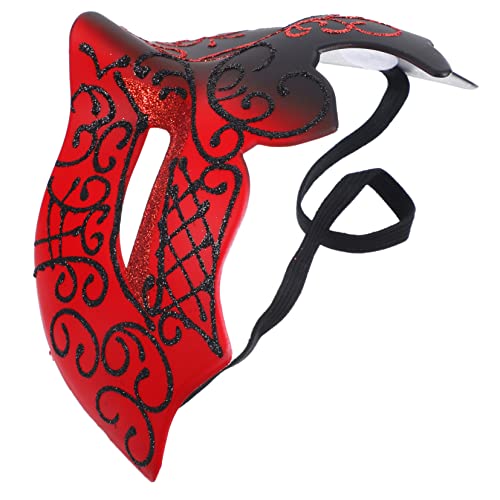 OATIPHO Halb Gesicht Maske Für Damen Für Karneval Halloween Und Kostümpartys Dekorative Maske Für Fotografie Und Cosplay Mit Feuerdesign von OATIPHO