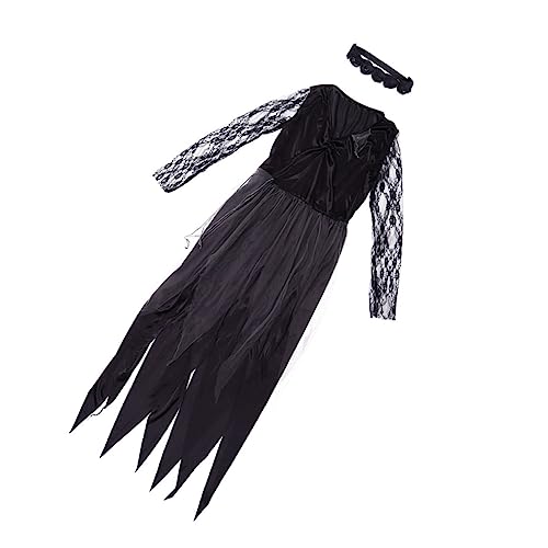 OATIPHO Halloween-kostüm für Erwachsene Gruseliges Braut-outfit Partykleid für Damen Geister-hochzeitskleid Elegantes Spitzenkleid von OATIPHO