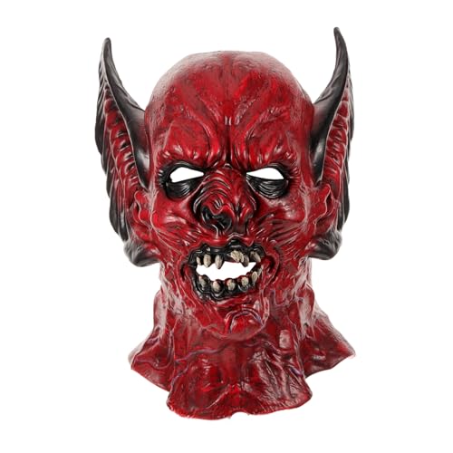 OATIPHO Halloween-Fledermaushaube unheimlich Halloween-Party beängstigend halloween kopfschmuck halloween kopfbedeckung Gruselige Halloween-Masken für Erwachsene gruselige Gesichtsmaske rp von OATIPHO