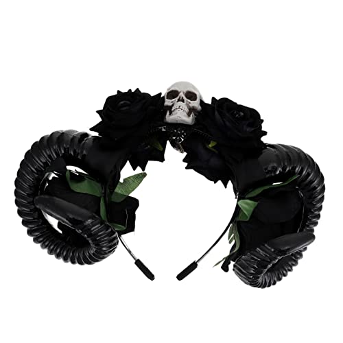 OATIPHO Halloween-Kopfschmuck Cosplay-Haarreifen Kostüm Hörner Maskerade Horror halloween kopfschmuck halloween kopfbedeckung Haarband gruseliger Skelett-Kopfschmuck Spoof-Zubehör Harz von OATIPHO