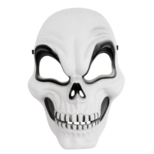 OATIPHO Halloween Maske Für Erwachsene Horror Skelett Kostüm Maske Weiß Und Schwarz Ideal Für Partys Cosplay Und Dekoration Leere Maske Zum Bemalen Und Gestalten von OATIPHO