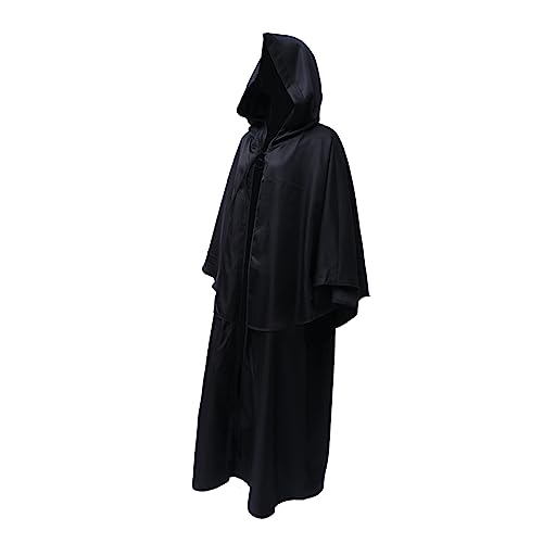 OATIPHO Halloween-Umhang Maske Kap Haube Mantel Tunika Halloween umhang Halloween Costume fasnachtskostüme Verkleidung Umhang Halloween-Party-Kostüm Cosplay-Party-Umhang Polyester Black von OATIPHO