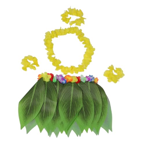 OATIPHO Hawaiian Luau Party Kostüm mit Langlebigem Blattrock und Blumen Halskette Tropisches Design Leichtes Strapazierfähiges Material für Strand und Hawaii Mottopartys OATIPHO Hawaiian Luau Party Kostüm mit Langlebigem Blattrock und Blumen Halskette Tropisches Design Leichtes Strapazierfähiges Material für Strand und Hawaii Mottopartys von OATIPHO