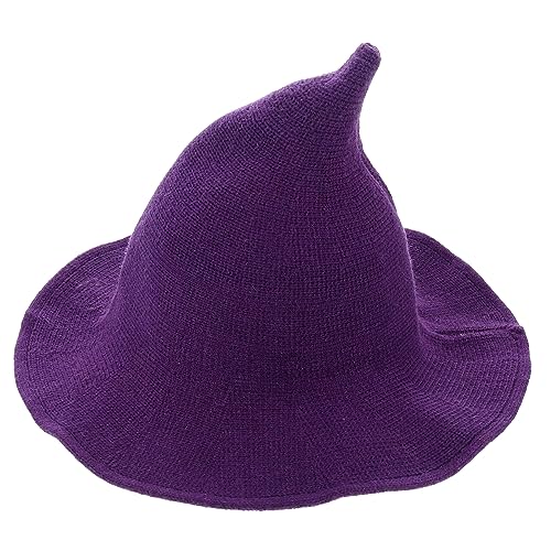 OATIPHO Hexenhut Bucket Hat Halloween Hexen-cosplay-hut Karneval Hexenhut Hexenhüte Für Frauen Hexenkostüm Maskerade Hexenhut Hexen-sommermützen Moderner Hexenhut Baumwolle Violett von OATIPHO