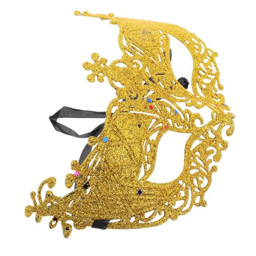 OATIPHO Karnevalsmaske Halloween-party-maske Kostüm Maske Fotografie-requisite Maskerademaske Für Halloween Theatermasken Cosplay-requisiten Venezianische Maske Frauen Golden Plastik von OATIPHO