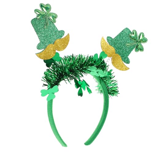 OATIPHO Kleeblatt-bart-stirnband Kleeblatt-stirnband Haarschmuck Für Den Urlaub Dekorationen Zum St. Patrick's Day Party-stirnband Dekorationen Zum St. Patricks Day Plastik Green von OATIPHO