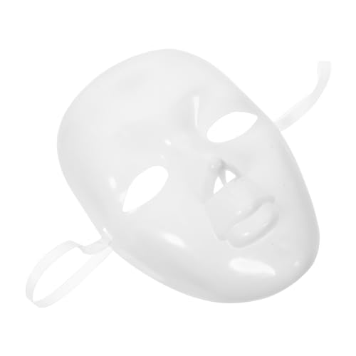 OATIPHO Maske überstreichbar voll Requisiten für Zirkus-Fotoautomaten Skelett Party lackierbar costume masks white mask cosplay mask the mask Zirkus-Fotokabine Cosplay-Zubehör pp Weiß von OATIPHO