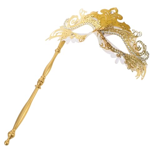 OATIPHO Masquerade Maske Damen mit Abnehmbarem Stab Langlebig und Komfortabel mit Funkelnden Strasssteinen Verziert Venezianische Halbgesichtsmaske für Halloween Karneval Ball und Cosplay OATIPHO Masquerade Maske Damen mit Abnehmbarem Stab Langlebig und Komfortabel mit Funkelnden Strasssteinen Verziert Venezianische Halbgesichtsmaske für Halloween Karneval Ball und Cosplay von OATIPHO