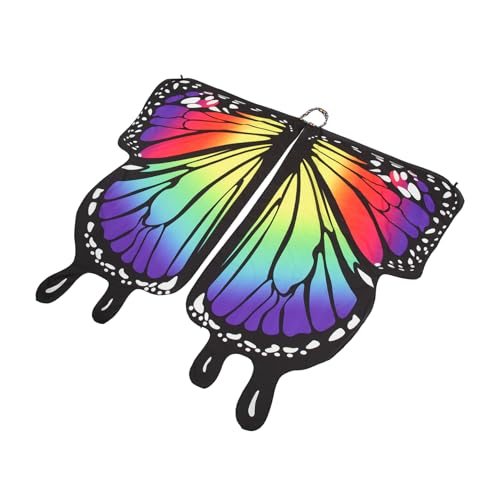 OATIPHO Schmetterling Strandtuch Fee Zubehör Flügel Schal Feenschal Sommerkleidung Schmetterlingsumhang Für Erwachsene Damen Schal Modeschals Für Damen Kleid Für Kinder Polyester Colorful von OATIPHO