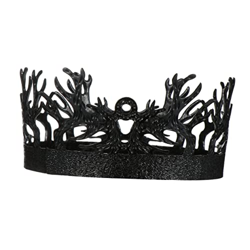 OATIPHO Vintage Hofkrone Braut- Kronen Festival Kostüme für Erwachsene König diadem dvd the crown Schmuckkrone Hochzeitskrone schwarze antike Krone gotische Tiara Legierung Black von OATIPHO