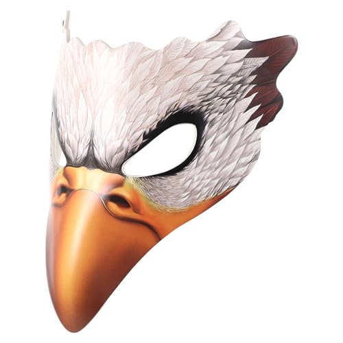 OATIPHO weiße Adlermaske Adler Maskerade Maske Kostüm gruselige Halloween-Maske Masken lustige Maske Adler-Cosplay-Maske Halloween-Tiermaske Maske für draußen einzigartige Maske Pu von OATIPHO