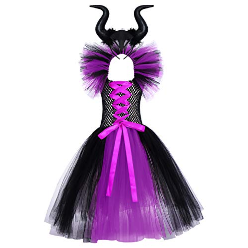 OBEEII Kostüm Regina Malefica Mädchen Party Cosplay Weihnachten Zeremonie Halloween Bühnenaufführungen Tulle Tutu Kleid von OBEEII