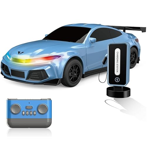 OBEST 1:16 Neue Energie Sport ferngesteuertes Auto, Hochgeschwindigkeits RC Auto Hobby Spielzeug, mit Ladesäule und automatische Parkfunktion, Weihnachts und Neujahrsgeschenke für Kinder von OBEST