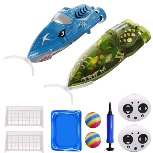 OBEST 2PCS Fernbedienung Boot, Mini RC Hai Uboote Poolspielzeuge mit LED Leuchten, 2,4 GHz Wasserdicht RC Speedboot, Kinder Sommer Poolspielzeug Kabellose Fernsteuerung Wasserspielzeug Geschenk OBEST 2PCS Fernbedienung Boot, Mini RC Hai Uboote Poolspielzeuge mit LED Leuchten, 2,4 GHz Wasserdicht RC Speedboot, Kinder Sommer Poolspielzeug Kabellose Fernsteuerung Wasserspielzeug Geschenk von OBEST