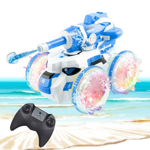 OBEST Amphibienfahrzeug Ferngesteuert, Ferngesteuertes Auto mit Wasserpistole, RC Auto 360°-Rotations-Stunt, Automatische Wasserbefüllung, Spielzeug ab 6 Jahre Jungen, Schwimmbad, Außen, Garten OBEST Amphibienfahrzeug Ferngesteuert, Ferngesteuertes Auto mit Wasserpistole, RC Auto 360°-Rotations-Stunt, Automatische Wasserbefüllung, Spielzeug ab 6 Jahre Jungen, Schwimmbad, Außen, Garten von OBEST