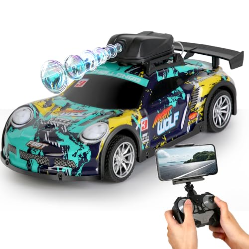 OBEST Fernbedienung Auto mit HD Kamera, RC Spielzeugauto Durch Mobile APP Steuerung, 2.4GHz WiFi Ferngesteuertes Rennwagen Echtzeit Bildübertragung, Off-Road Drift Kamera Fahrzeug Geschenk für Kinder von OBEST