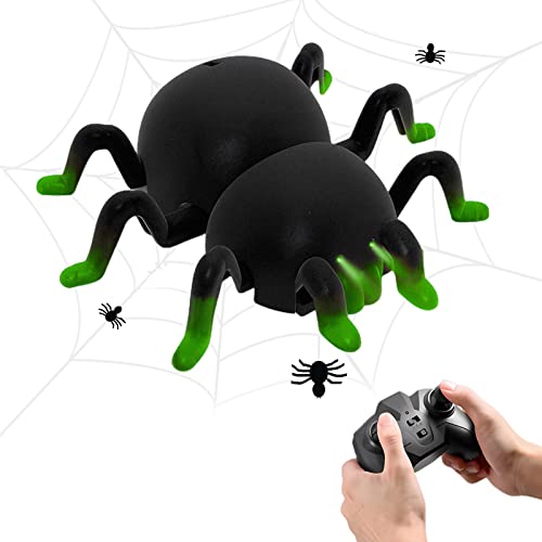 OBEST Ferngesteuerte Spinne Spielzeug mit Wandkletterfunktion, Wand und Boden Dual-Mode Halloween Spinnen mit 360°Rotation, Streich Spielzeug für Mädchen Jungen Party Halloween Weihnachten, Geschenk von OBEST