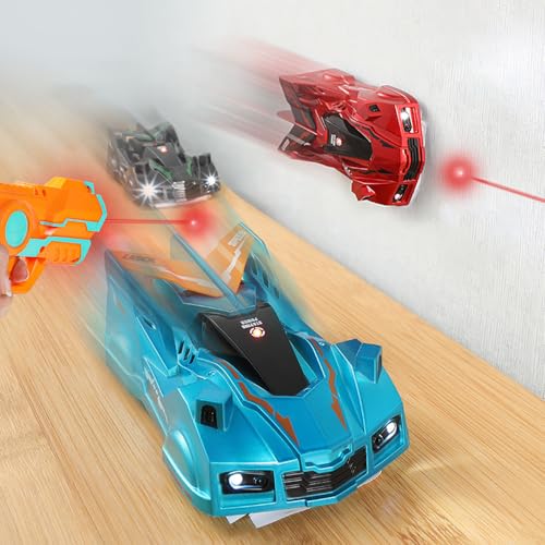 OBEST Ferngesteuertes Auto RC Wand Kletterndes Auto, Fährt Wände und Decken Entlang, Fernbedienung 360° Rotierendes Auto, Infrarot-Tracking Rennauto mit LED-Licht, Geschenke für Kinder Spielzeug von OBEST