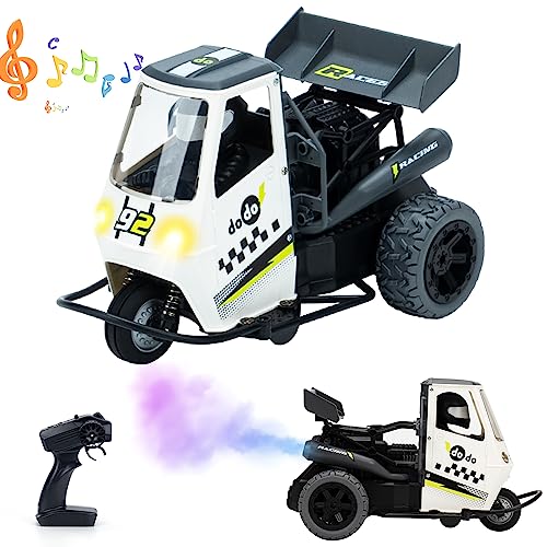 OBEST Ferngesteuertes Auto Spielzeug,1:16 Skala Spielzeugauto,Mit Spray Musik LED Licht,2.4GHz 22KM/H, Kinder im Alter 3-10 von OBEST