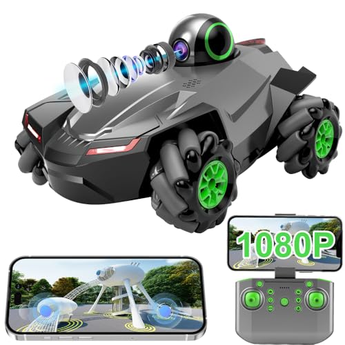 OBEST Ferngesteuertes Auto mit Kamera für Kinder, 5G FPV 1080P Kamera Auto Spielzeug, Rotierende HD Kamera Stunt Auto, Geschenk für Jungen und Mädchen von OBEST