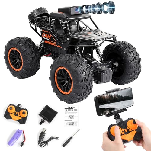 OBEST Ferngesteuertes Off-Road Auto mit Kamera,2.4G Hochgeschwindigkeits-Laden Off-Road Ferngesteuertes Fahrzeug mit WiFi,RC Spielzeugauto Geeignet für Kinder und Erwachsene von OBEST