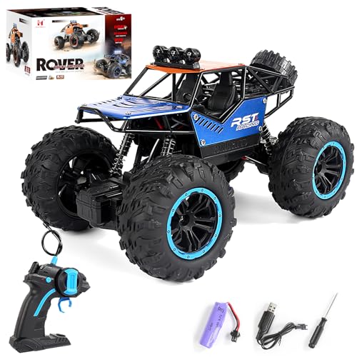 OBEST Ferngesteuertes Off-Road Auto mit LED-Licht,Ferngesteuertes Hochgeschwindigkeits RC Auto,Ferngesteuertes Aufladbares Spielzeugauto,Betriebsdauer 25 Minuten,Geschenk für Jungen und Mädchen von OBEST