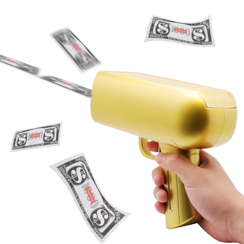 OBEST Geld Pistole Shooter Spielzeug, 150 Gefälschte Banknoten, Super Money Gun,Matte Gold Prop Gun, Geld Regen, Geeignet für Parteien, Hochzeiten, Party Spiele OBEST Geld Pistole Shooter Spielzeug, 150 Gefälschte Banknoten, Super Money Gun,Matte Gold Prop Gun, Geld Regen, Geeignet für Parteien, Hochzeiten, Party Spiele von OBEST