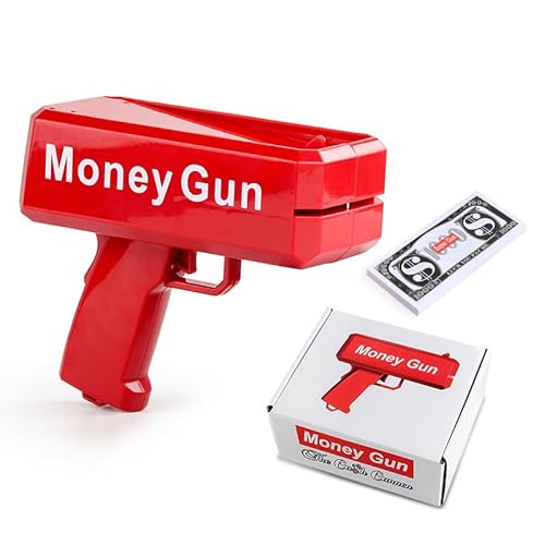 OBEST Money Gun Shooter,Gefälschte US Dollar Bill Spielzeug,Prop Gun,Geld Regen,Geeignet für Party,Hochzeit,Party Spiele von OBEST