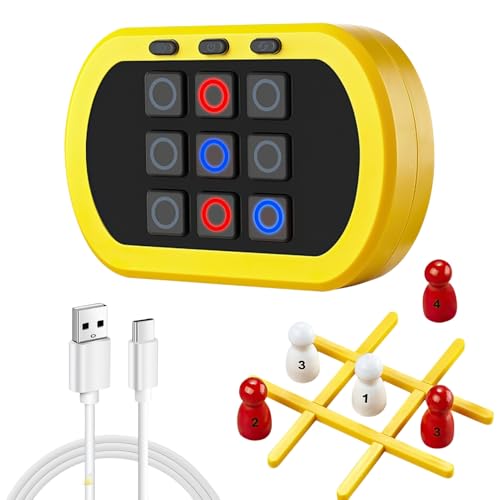 OBEST Tic Tac Toe Elektronisch 5 in 1, Mini Tragbar Handheld Puzzle Spielkonsole, Memory-Spiel Kinder, Reisespiele Brettspiele, Eltern Kind Interaktion Lernspielzeug, Geschenke für Kinder OBEST Tic Tac Toe Elektronisch 5 in 1, Mini Tragbar Handheld Puzzle Spielkonsole, Memory-Spiel Kinder, Reisespiele Brettspiele, Eltern Kind Interaktion Lernspielzeug, Geschenke für Kinder von OBEST