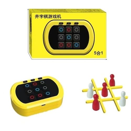 OBEST Tic-Tac-Toe-Spiel Elektronisch,Big Eat Small Game,Tragbar Reisespiele Brettspiele für Kinder,Mini Puzzle Spielkonsole Kinder,Lernspielzeug Memory-Spiel von OBEST