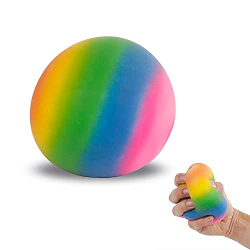 Fidget Rainbow Squeezeball: Bunter Stretch Ball in Regenbogenfarben von OBILO