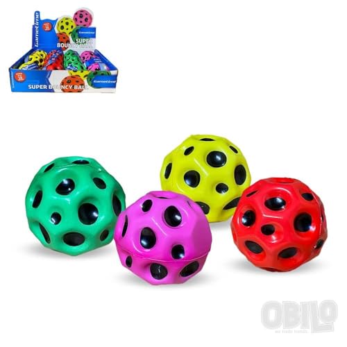 Mega High Bounce Ball, neon, 4-Fach Sortiert von OBILO