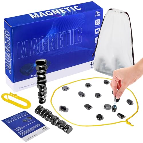 OBYCPIN Magnetisches Schachspiel - Tragbares Reise-Schachbrett mit Spielseil | Premium Magnet-Schach für Camping, Reise & Familienspiele | Kompaktes Tisch-Schachspiel von OBYCPIN