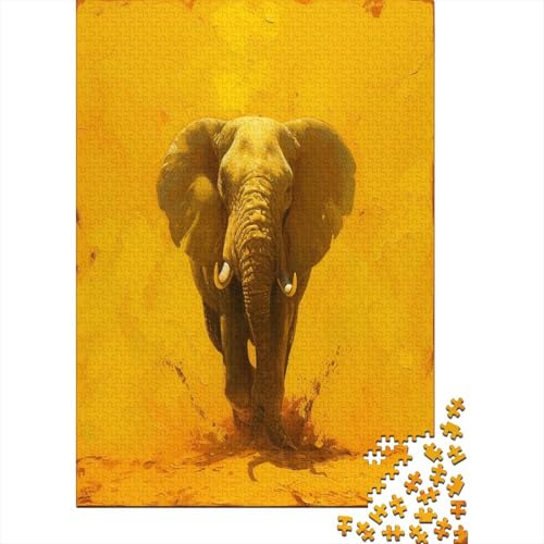 Elefant Puzzle 1000 Teile, Erwachsene, Klassische Puzzle, Impossible Puzzle,GesKükenlichkeitsspiel Für Die Ganze Familie Erwachsenenpuzzle Ab 14 Jahren Puzzel 1000pcs (75x50cm) von OCANUVREL